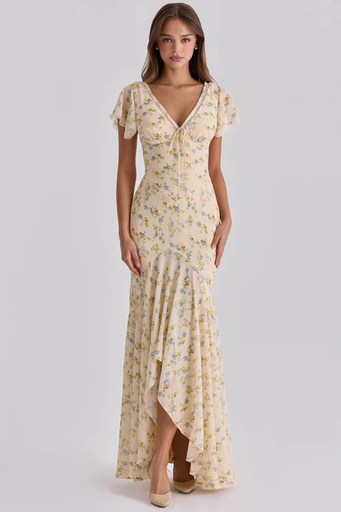 Damen Amina Maxikleid mit eleganter Silhouette