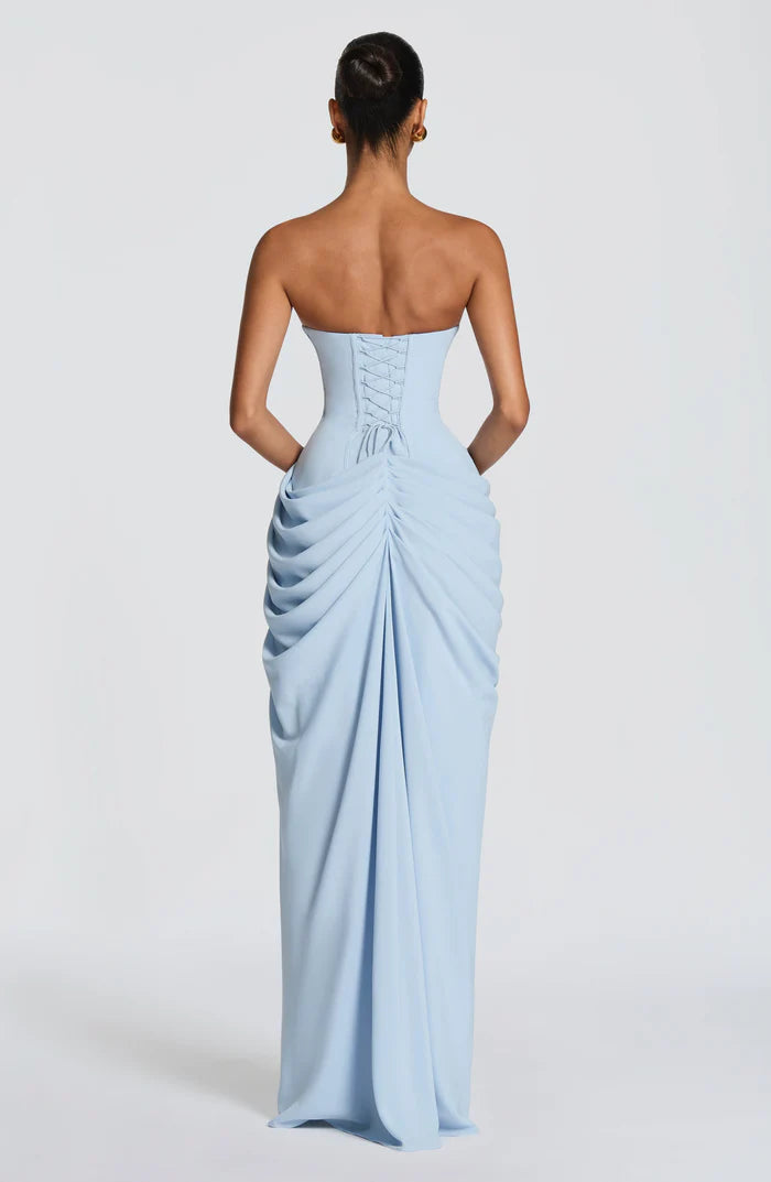 Amelia Ärmelloses Maxi-Kleid mit V-Ausschnitt