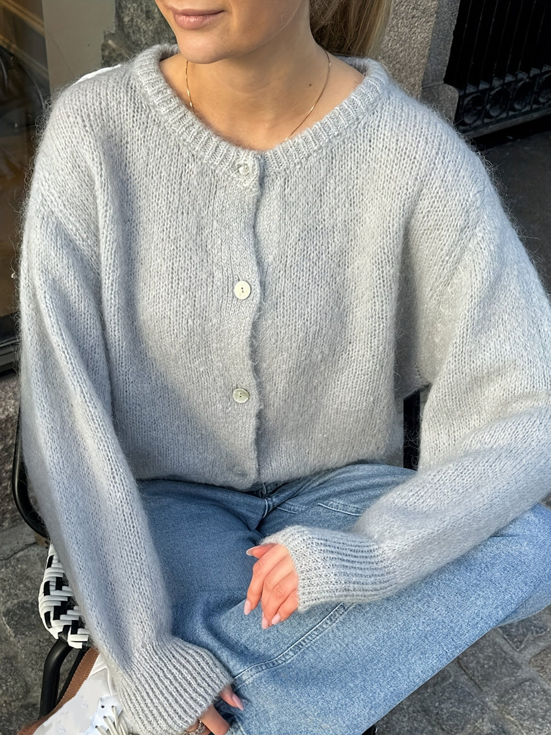 Weicher Kaschmir-Strickcardigan