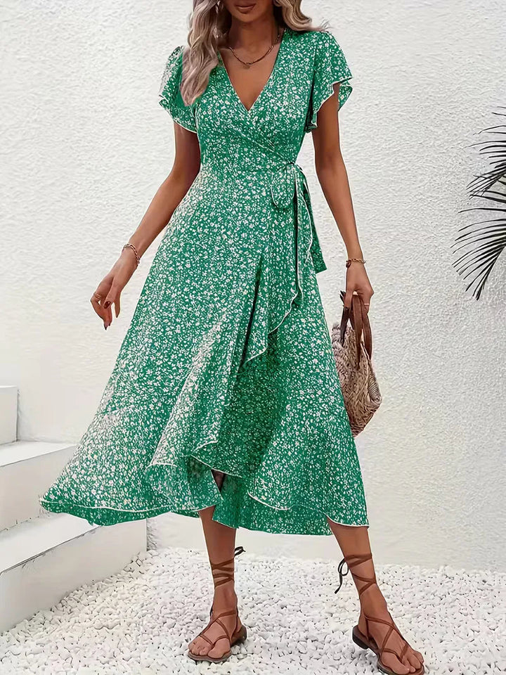 Florales Wickelkleid