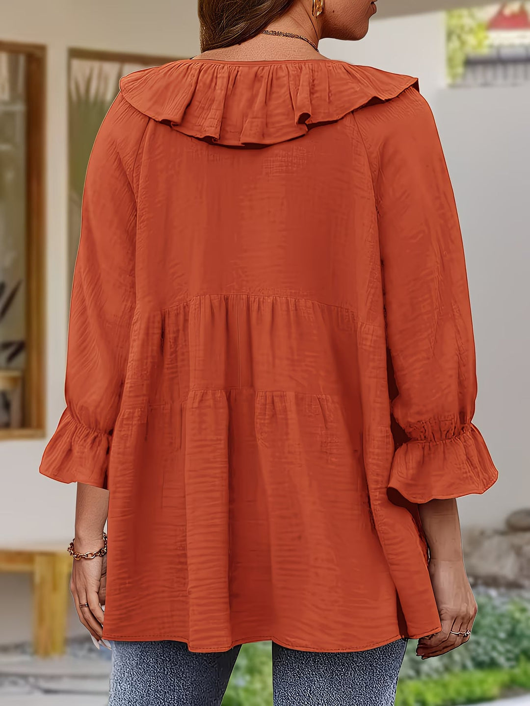 Elegante Bluse mit gerafftem Ausschnitt für Damen