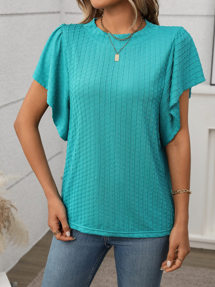 Damen T-Shirt mit Rundhalsausschnitt und Flügelärmeln