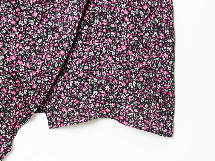 Damen V-Ausschnitt Chiffon Blumiges Boho Unterkleid