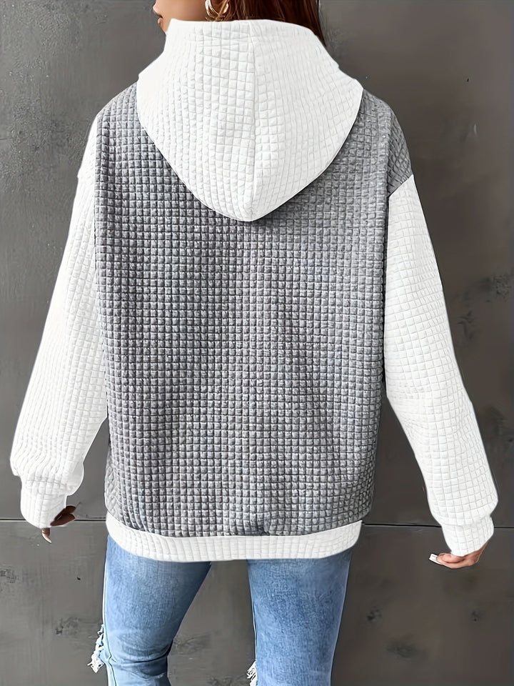 Damen-Kapuzenpullover mit langen Ärmeln und lässiger Passform