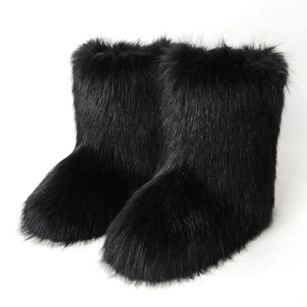 Gefrostete Fluffy Y2K Retro-Stiefel