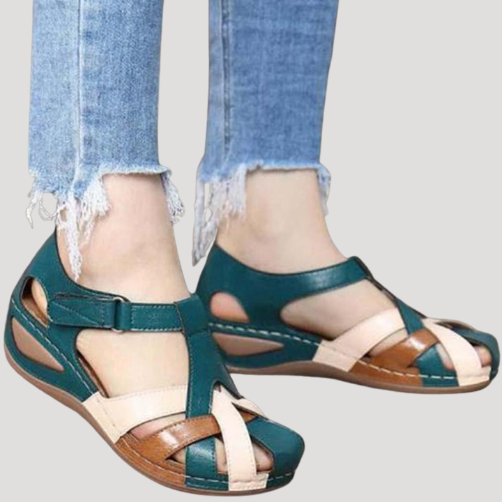 Damen Gewebte Riemen Geschlossene Zehen Wandersandalen