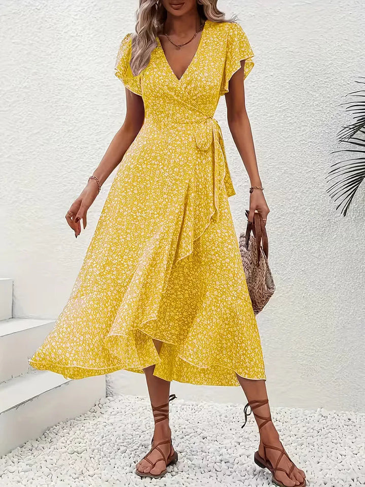Florales Wickelkleid