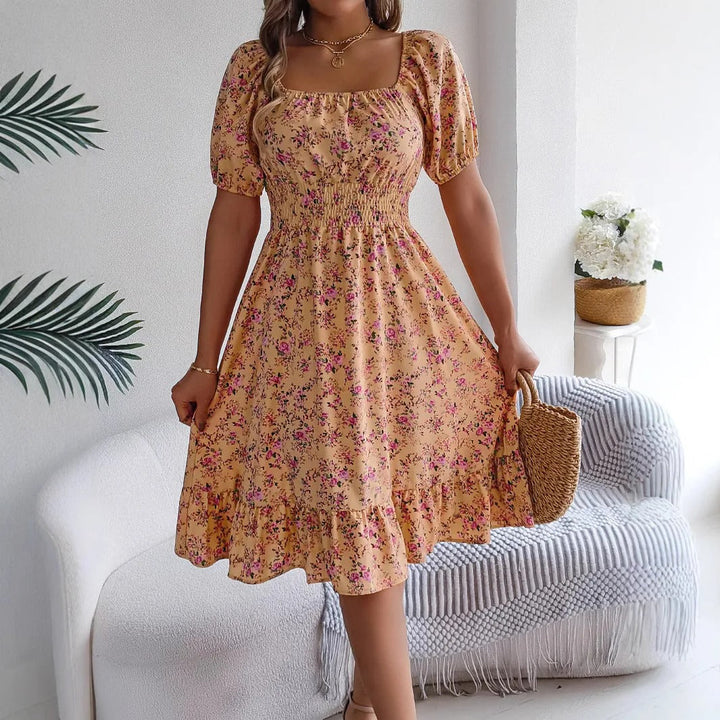 Mila® | Blumenkleid mit Puffärmeln