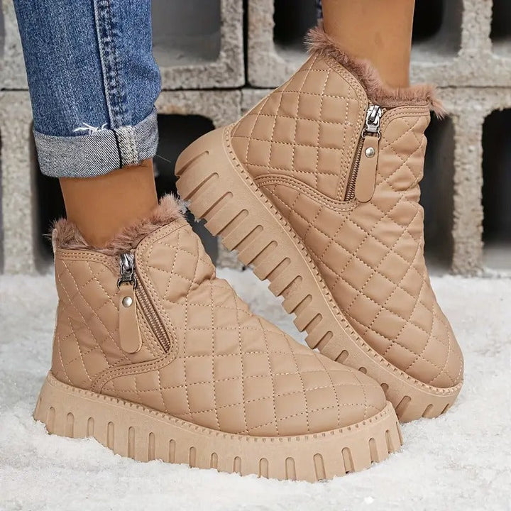 Damen-Leder-Winterstiefel mit orthopädischer Unterstützung