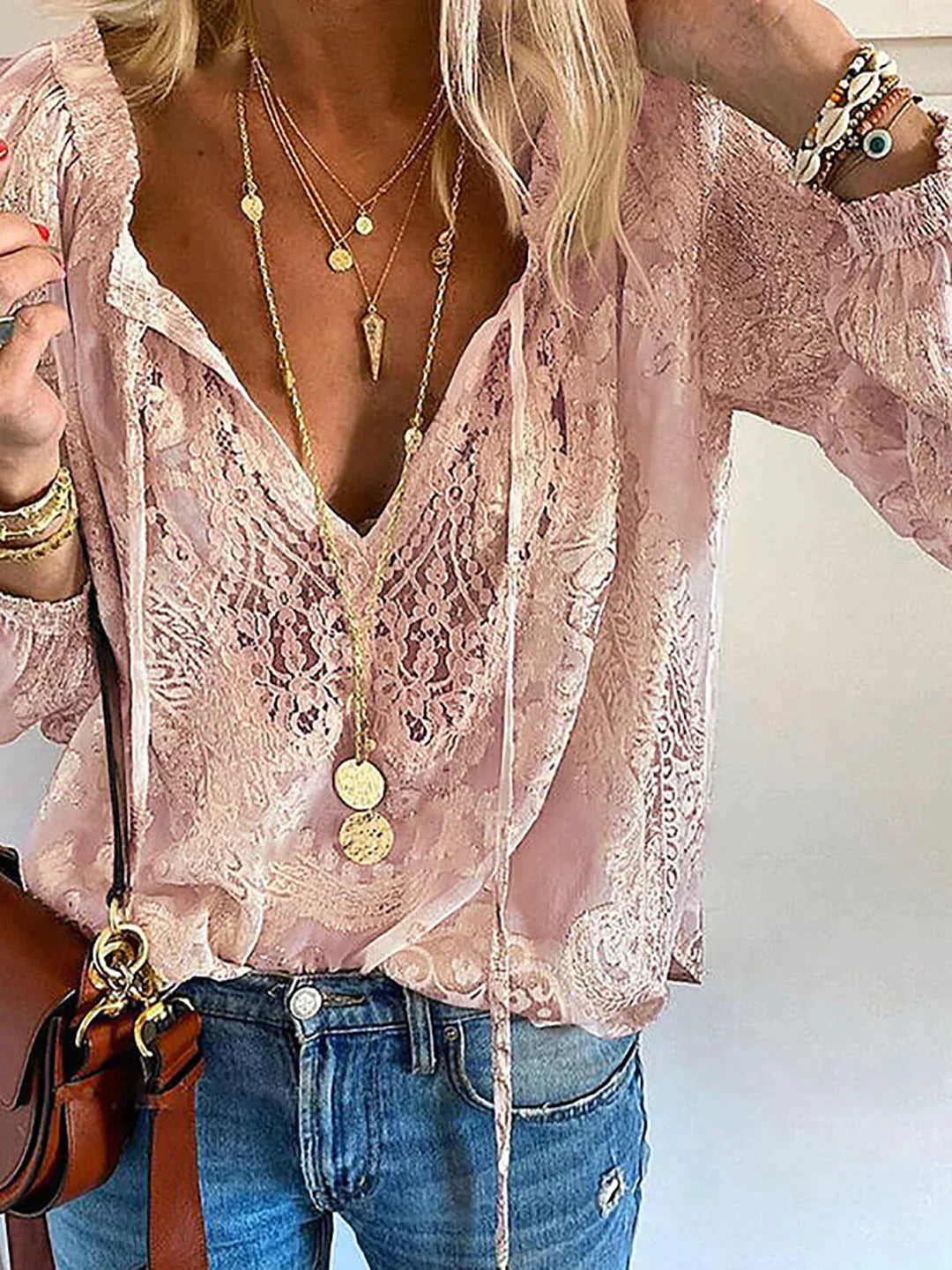 Damen Locker Sitzende Atmungsaktive Bluse