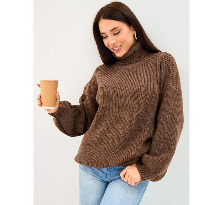 Damen Rollkragenpullover Aus Weichem Strick