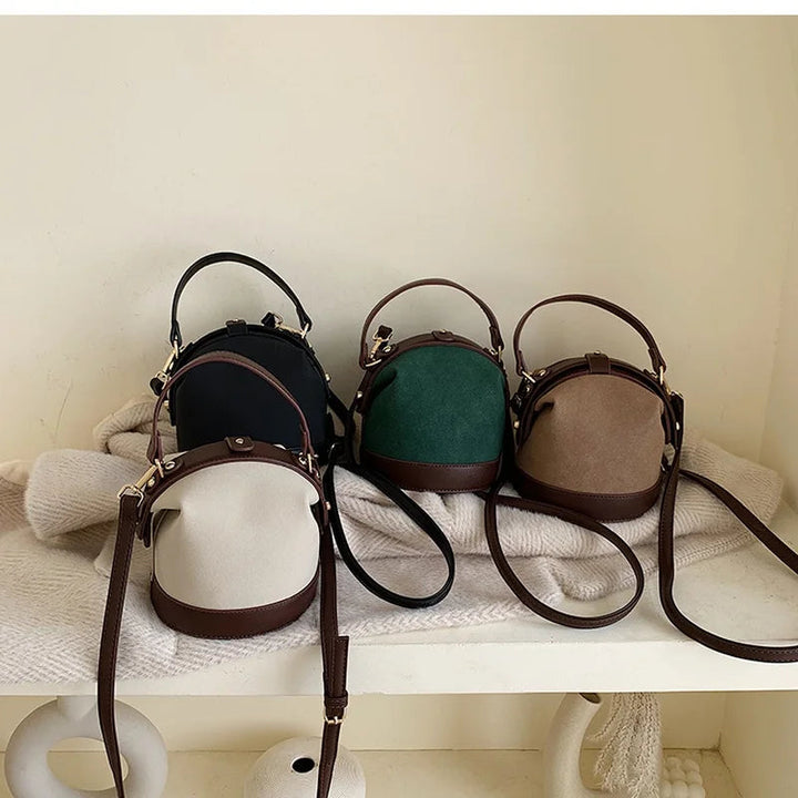 Retro Chic Eimer-Schulterhandtasche