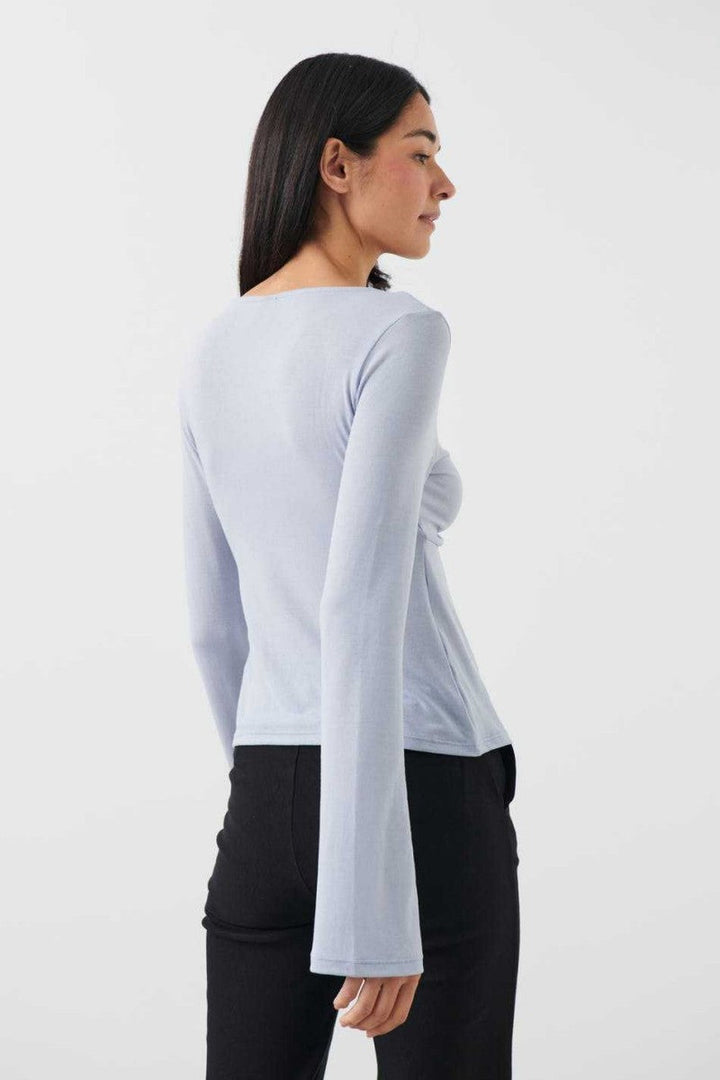 Damen Jessalyn Crop-Top mit Knoten vorne