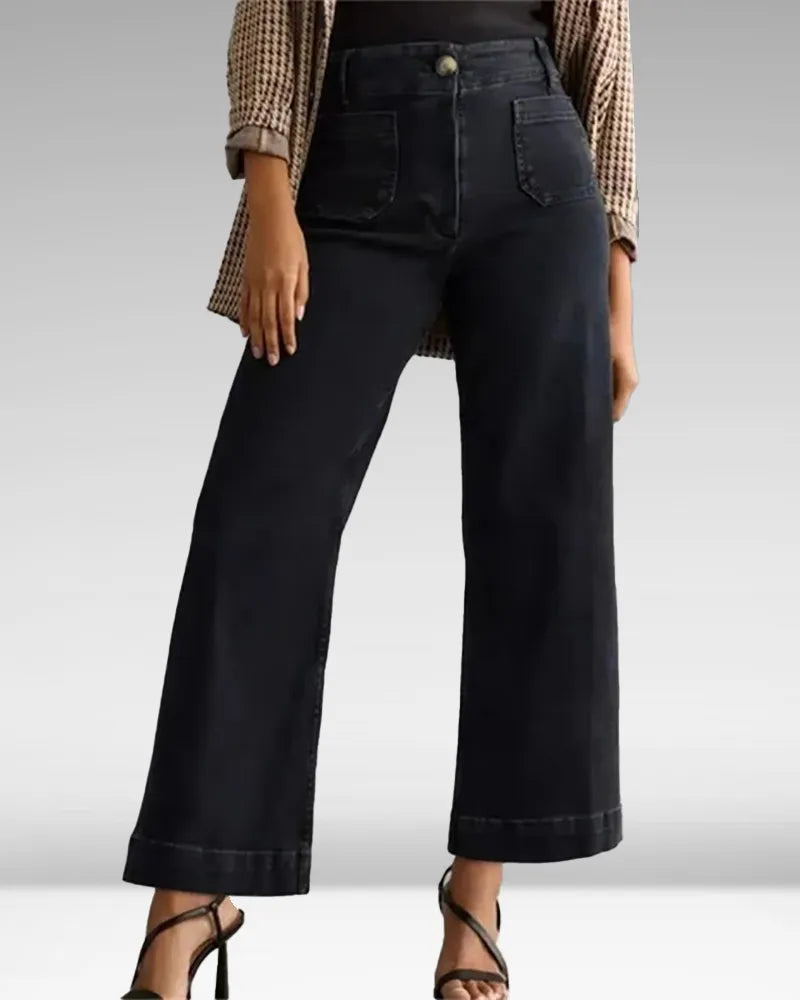 High-Waist Weite Jeans mit weitem Bein