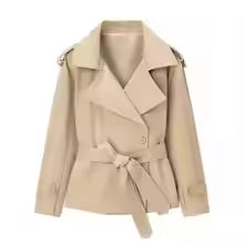 Damen Cropped Blazer mit Gürtel