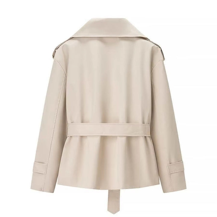Damen Cropped Blazer mit Gürtel
