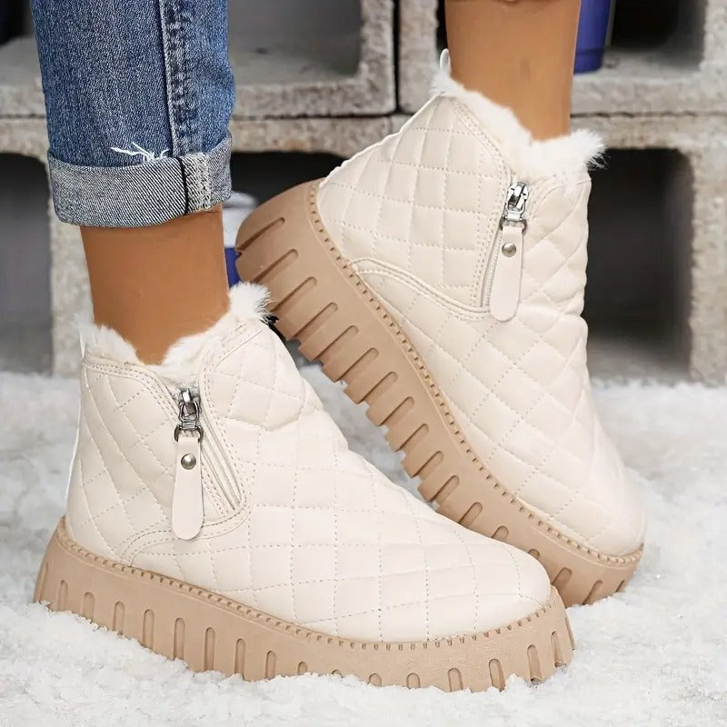 Damen-Leder-Winterstiefel mit orthopädischer Unterstützung