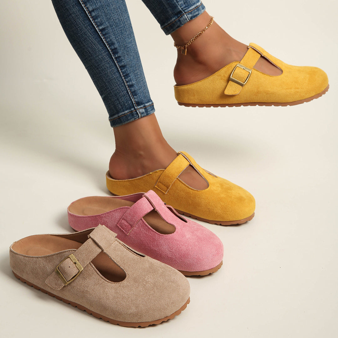 Damen Wildleder Bequeme Hausschuhe