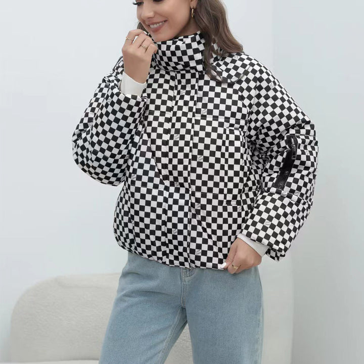 Damen Steppwindjacke mit hohem Kragen