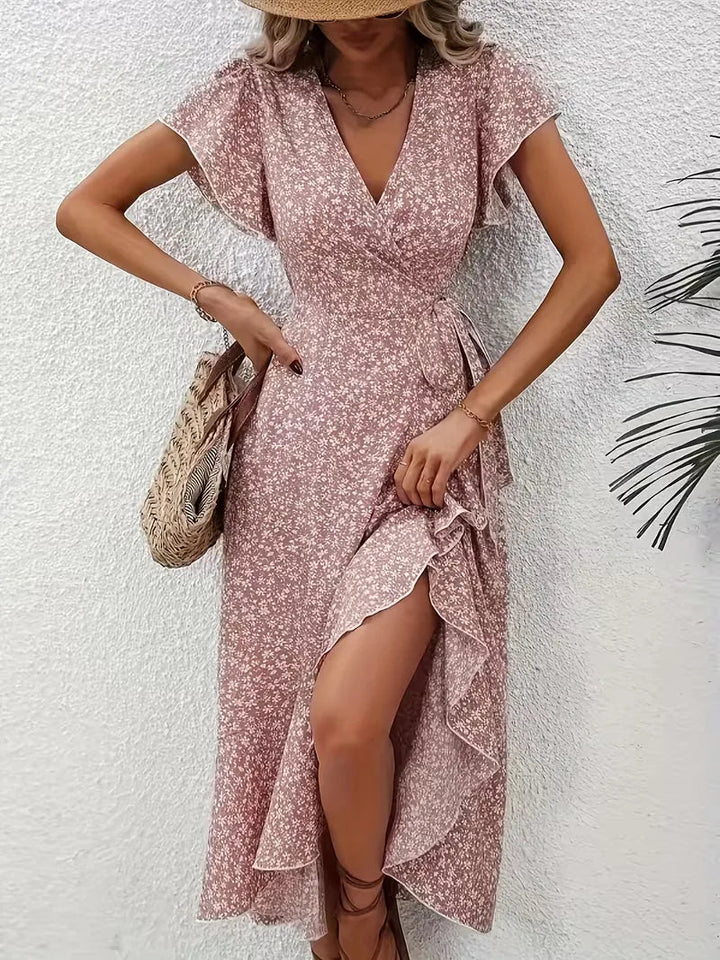 Florales Wickelkleid