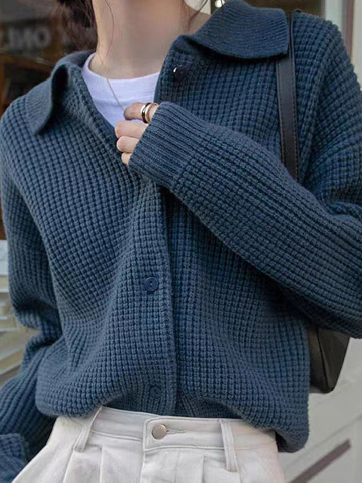 Jenna locker gestrickter Cardigan-Pullover