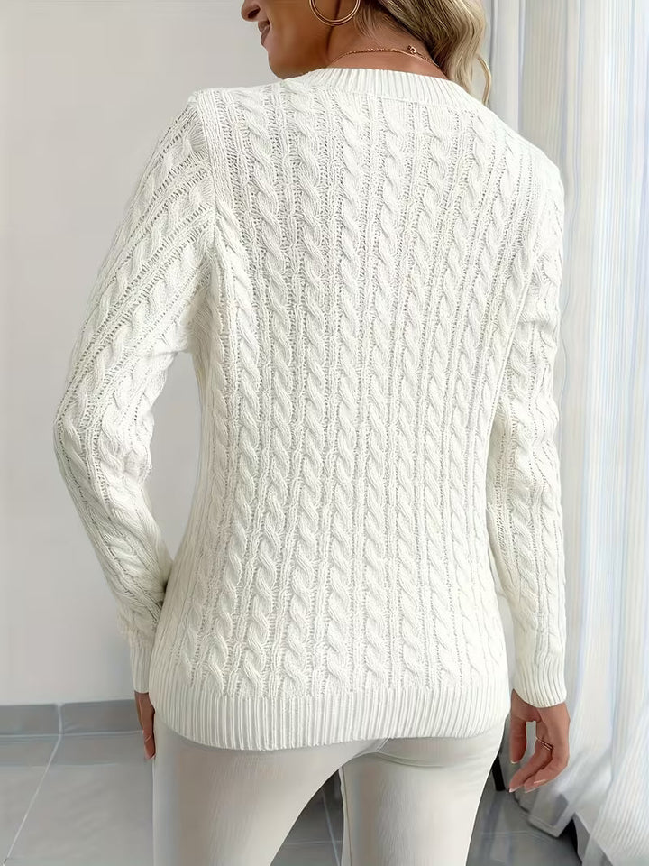 Sauber verarbeitete Bündchen am Damenpullover