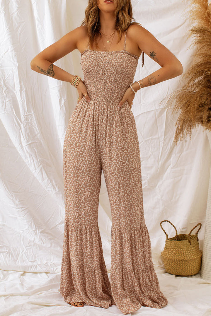 Sophia - Spaghettiträger-Smocking-Jumpsuit