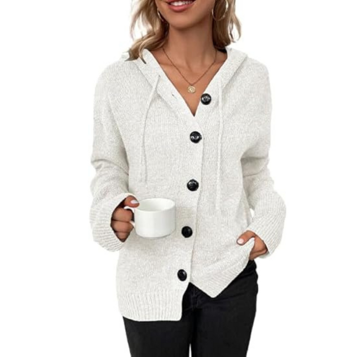 Gemütlicher Strick-Cardigan mit Knöpfen für Damen