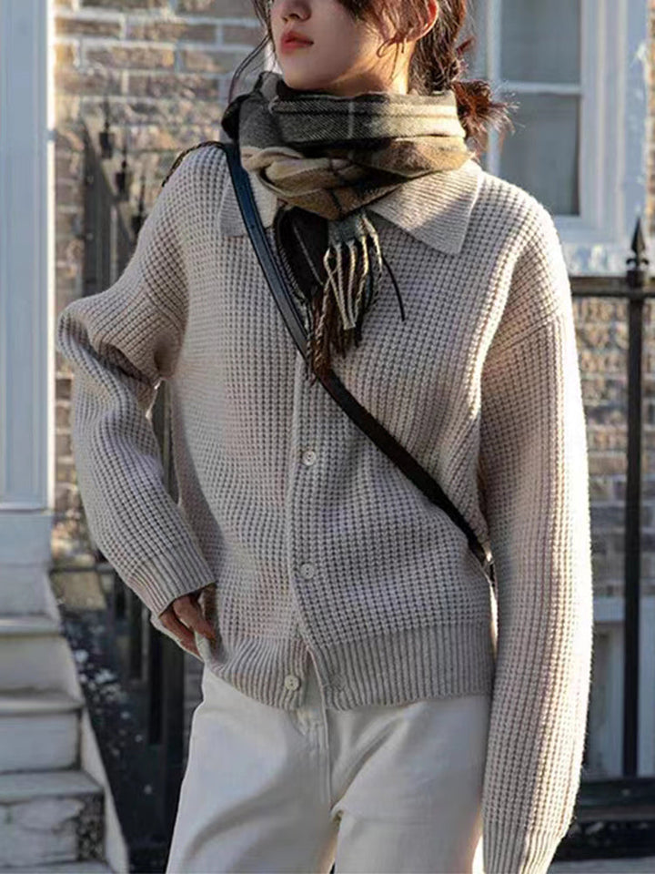 Jenna locker gestrickter Cardigan-Pullover