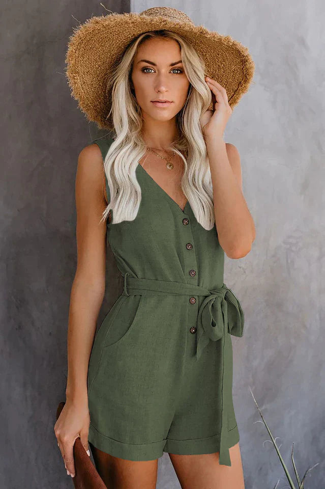 Ella - Jumpsuit mit Krawattenknoten