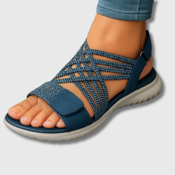 Damen Sandalen Bequem Mit Verstellbarem Riemen