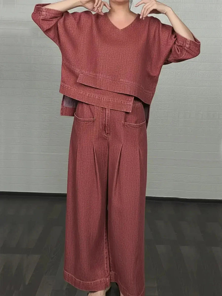Legeres Denim-Zweiteiler-Set