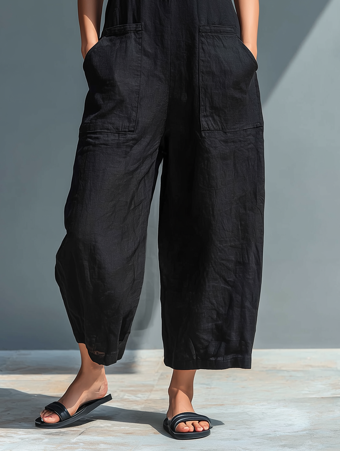 Fließender Leinen-Jumpsuit für Damen