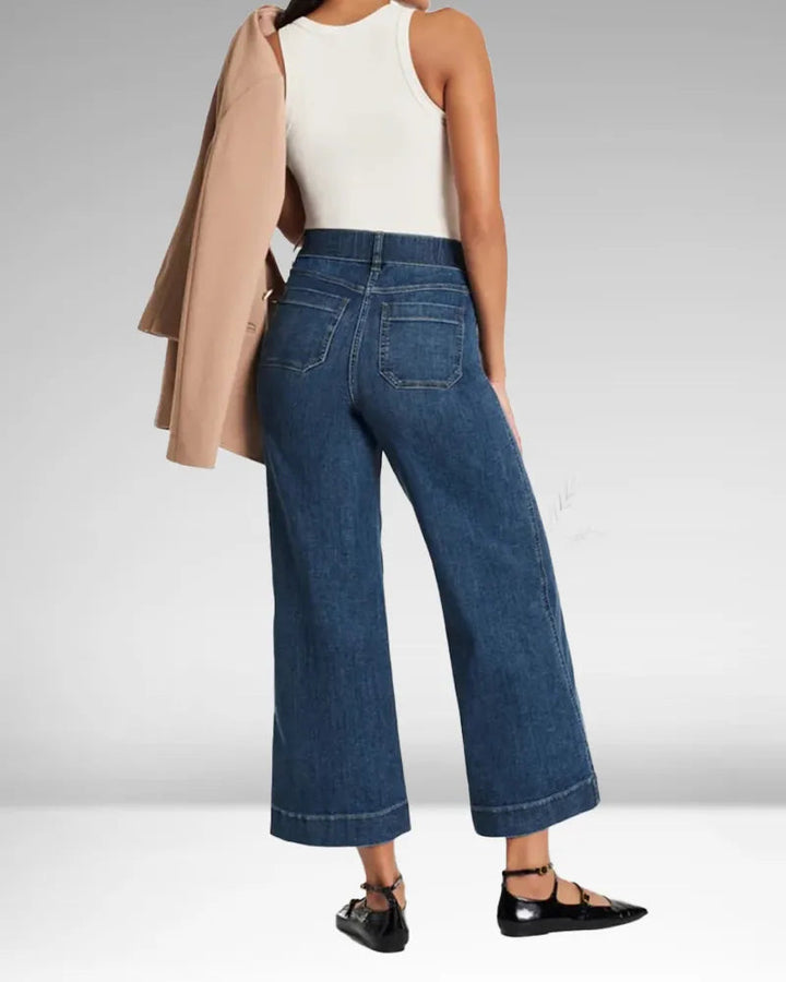 High-Waist Weite Jeans mit weitem Bein