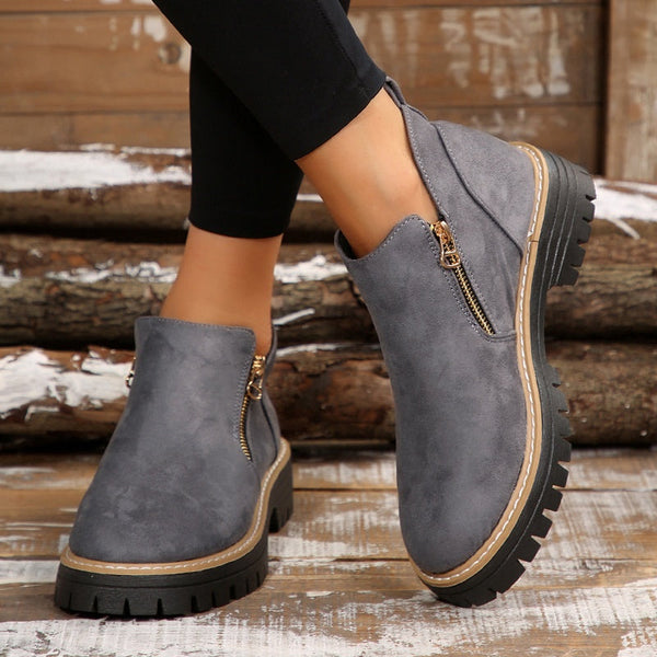 Schicke klassische Leder-Stiefeletten für Damen