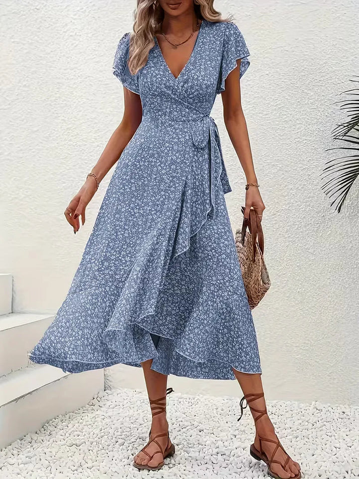 Florales Wickelkleid