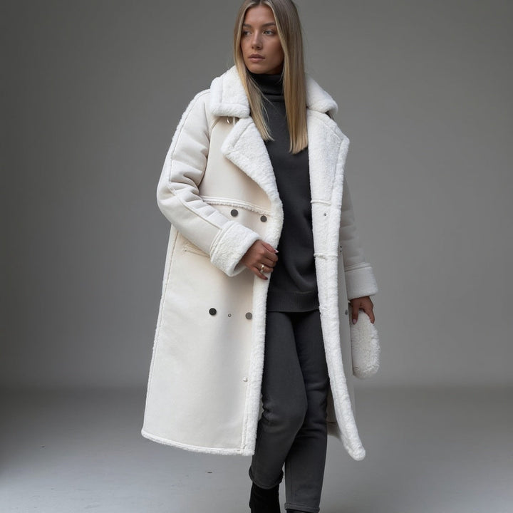 Eleganter Wintermantel aus Wildleder