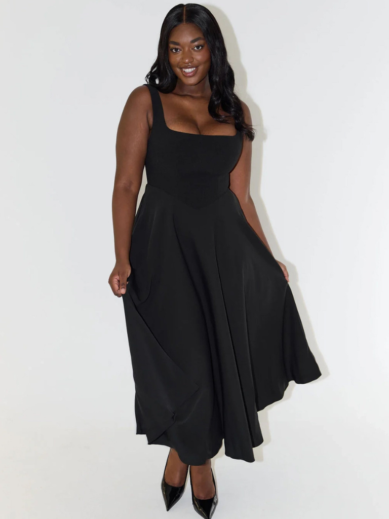 Klassisches Midi-Kleid für Damen