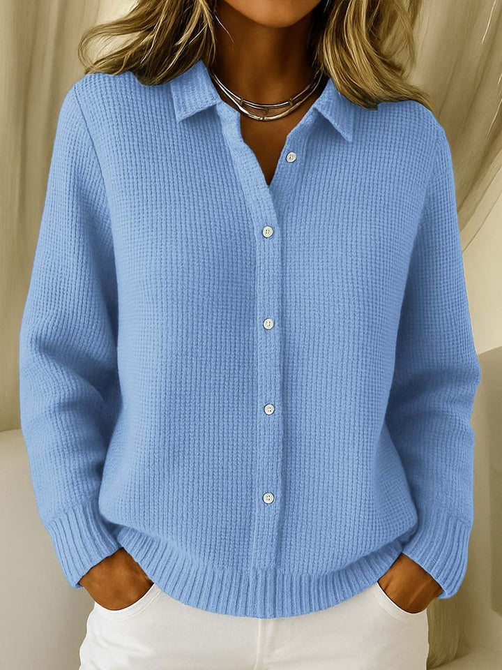 Weiche, gerippte Strickbluse