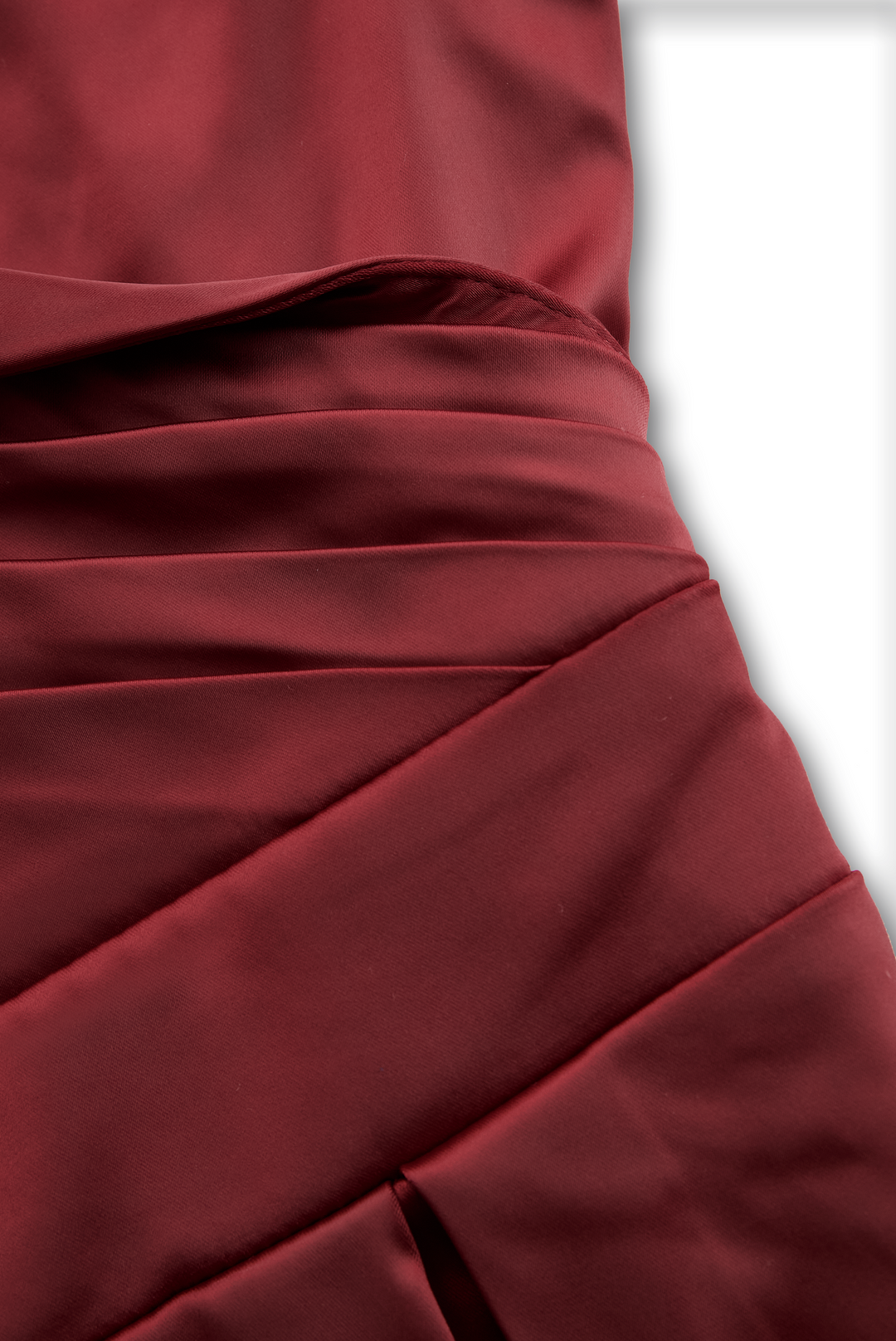 Vintage Satin Midi-Kleid mit drapiertem Kragen