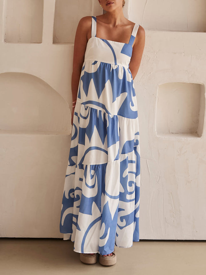 Maxikleid mit geometrischem Muster für Damen