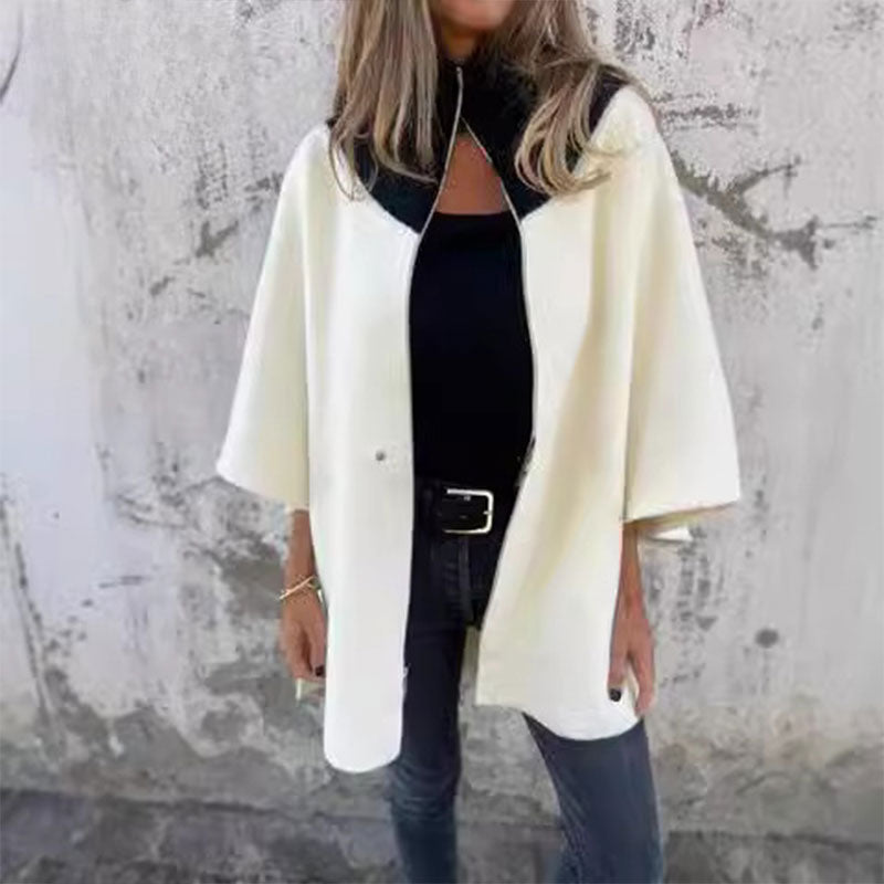 Schicke Bicolor-Langjacke für elegante Lagenlooks