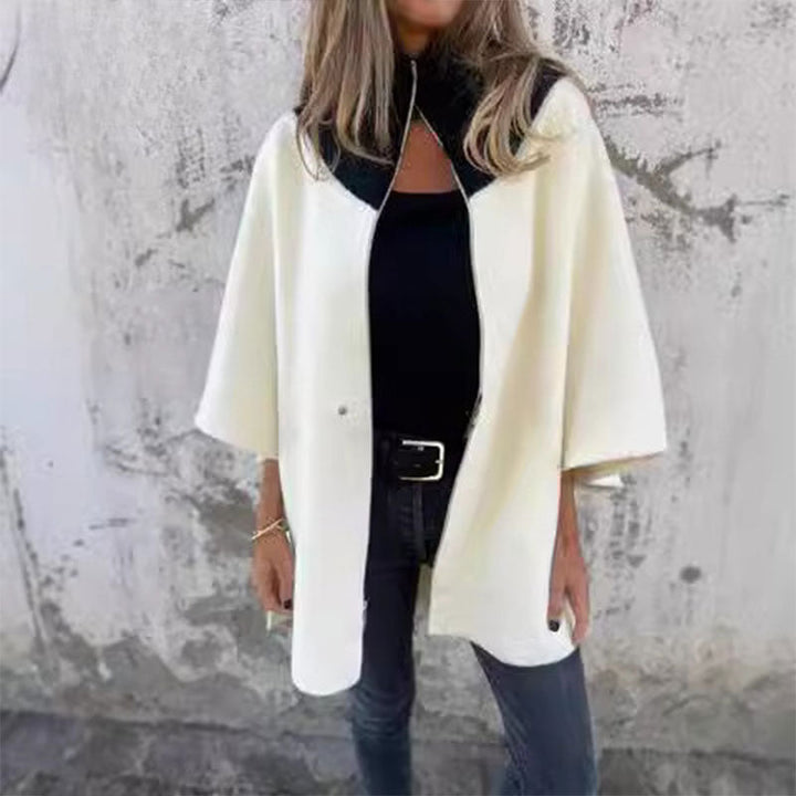 Schicke Bicolor-Langjacke für elegante Lagenlooks