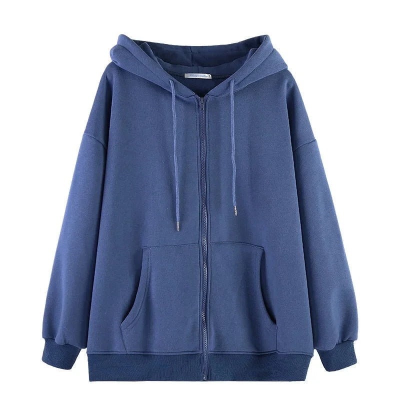 Übergroßer Hoodie im koreanischen Stil in einfarbiger Ausführung
