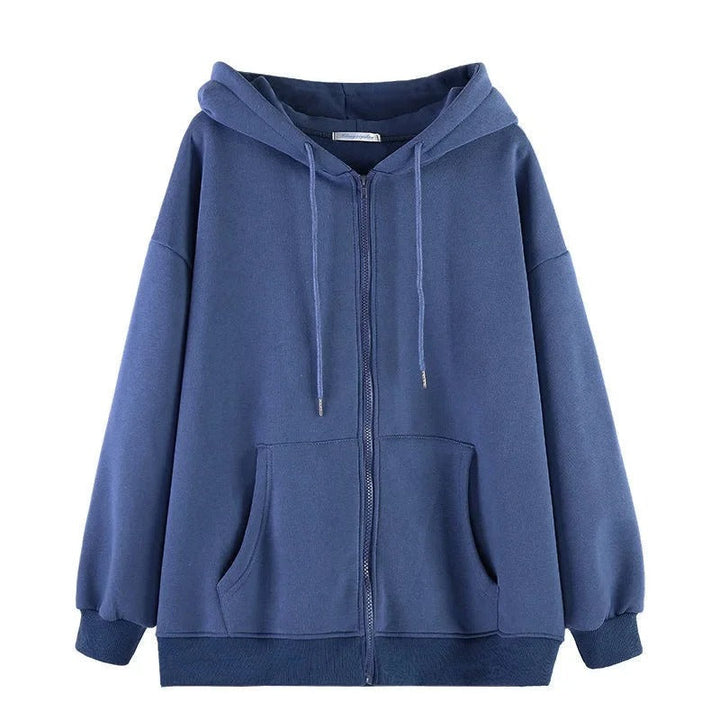 Übergroßer Hoodie im koreanischen Stil in einfarbiger Ausführung