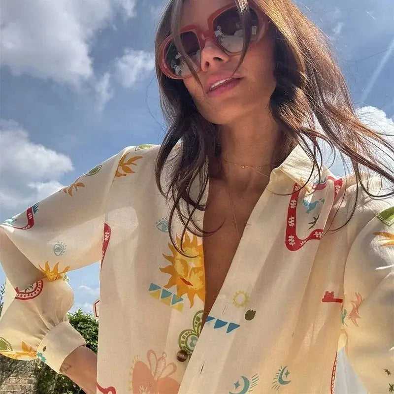 Damen Zweiteiliges Set mit Blumenmuster, leichtgewichtig