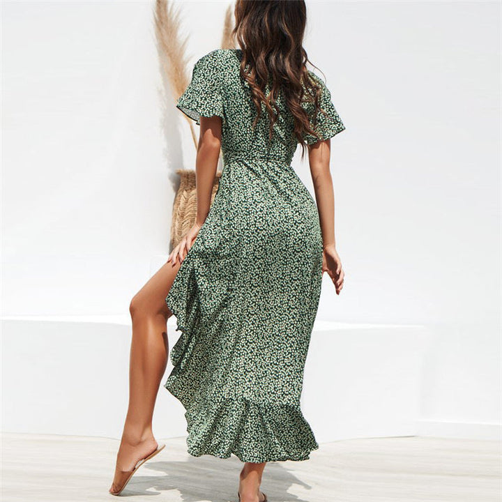 Elegantes Maxikleid mit Rosenmuster für Damen