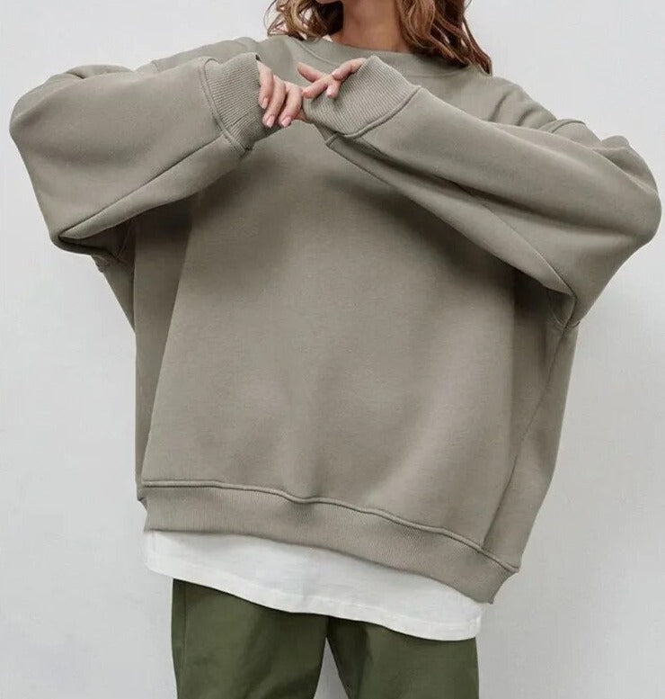Gemütlicher Übergroßer Strickpullover für Lässiges Schichten