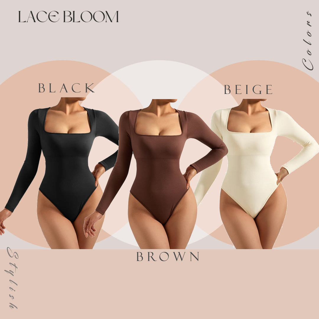 Lässiger figurbetonter Langarm-Body für Damen