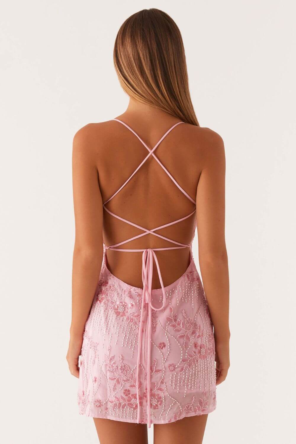 Polyesterkurzkleid mit Paillettenverzierung